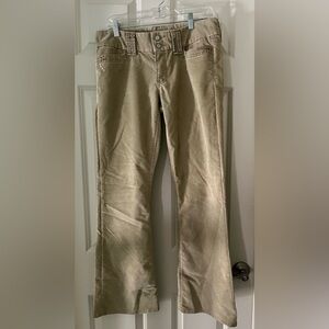 Gap Curvy low rise boot cut light tan corduroy pants circa 2006, size 8R